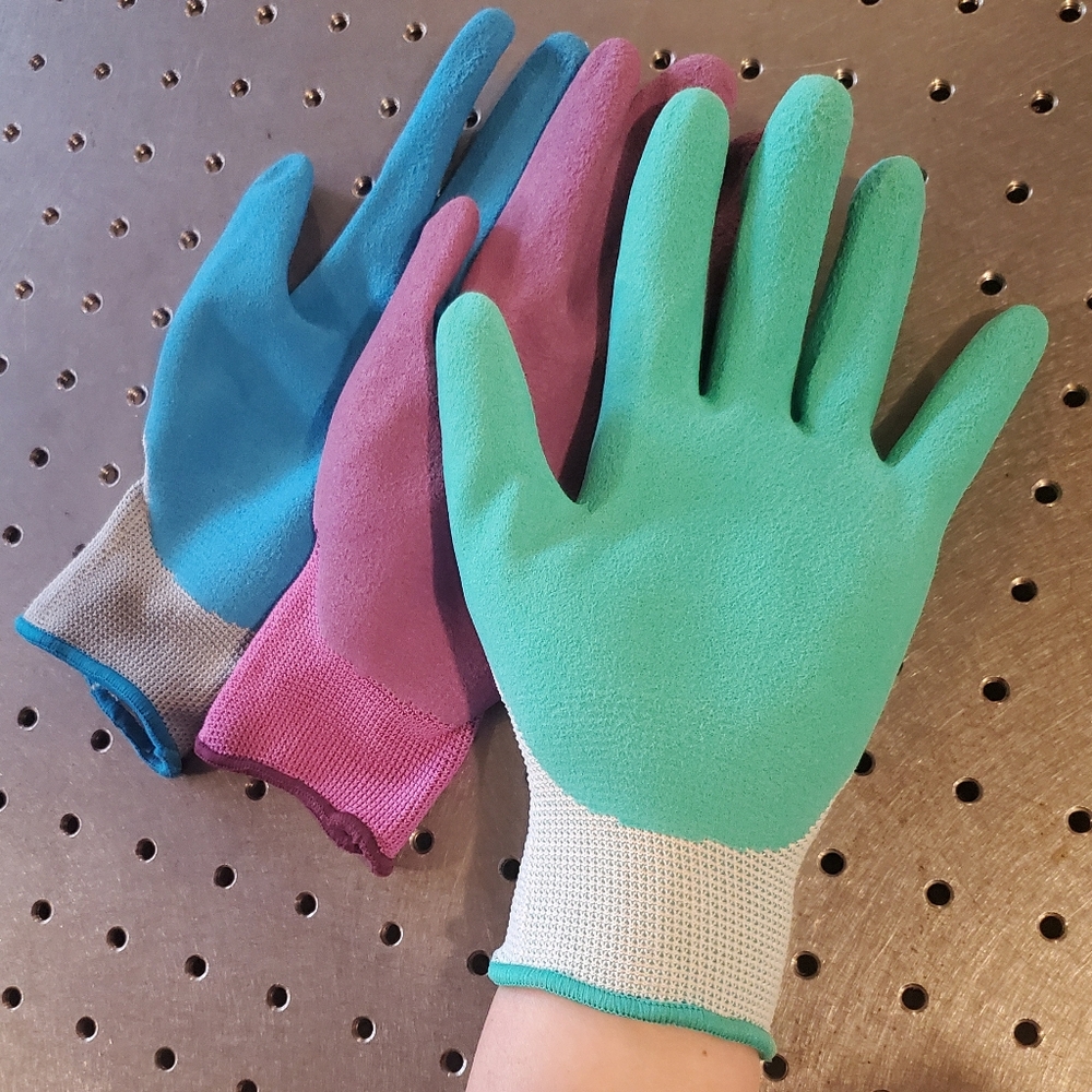 New Garden Gloves w Latex grip 3 pair - Picture 6 of 7
